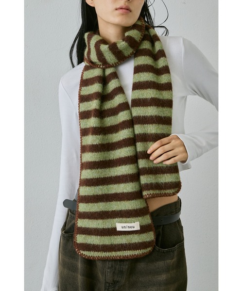 カラーボーダーマフラー（マフラー）｜un/neu（アンノイ）の