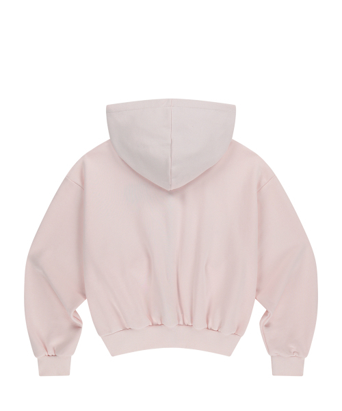 セール】チェックボウポケットフードジップアップベビーピンク