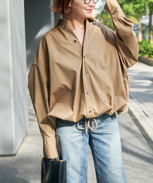 追加》CO/PEヘムギャザーシャツ（シャツ/ブラウス）｜Spick & Span