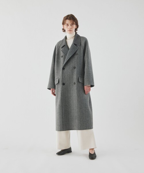 Andersson Bell ダブルブレスト チェスターコート 見た目もあたたか