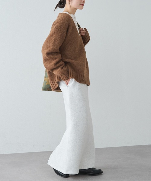 セール】アルパカ混深Vネックニットプルオーバー（ニット/セーター