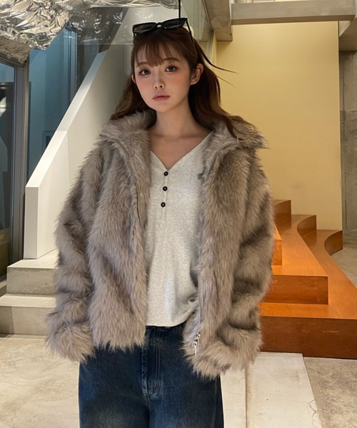 RAY CASSIN（レイカズン）の「ダブルジップファーブルゾン（ブルゾン