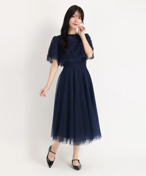 チュール刺しゅうセットアップドレス（ワンピース）｜STRAWBERRY