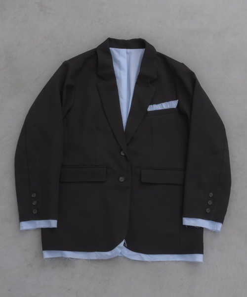oversized layered jacket / レイヤードデザインオーバーサイズ
