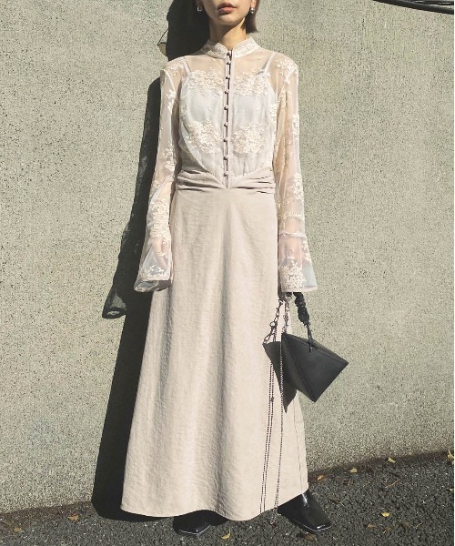Ameri（アメリ）の「FLOWER LACE DRESS（ワンピース）」 - WEAR