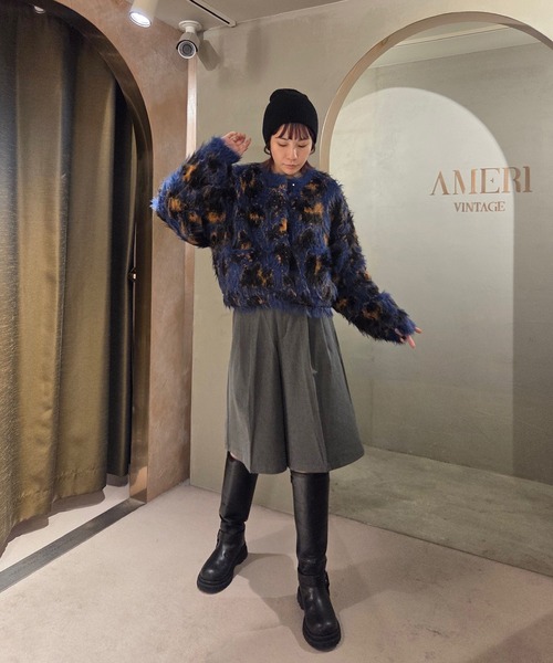 Ameri（アメリ）の「ANIMAL SHAGGY KNIT CARDIGAN（ニット/セーター