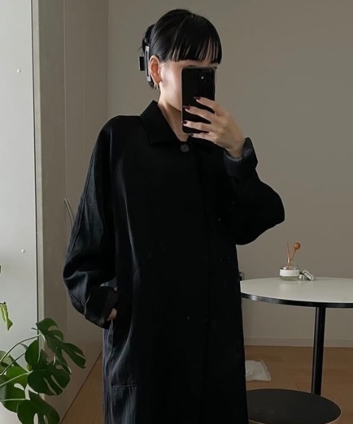 ENOF（イナフ）の「twill long coat（ステンカラーコート）」 - WEAR