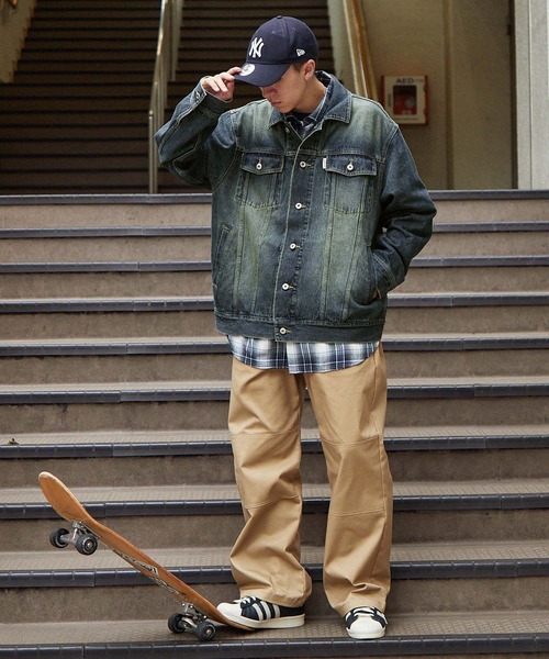 retock's】ビッグシルエット ヴィンテージライクオーバーダイデニム