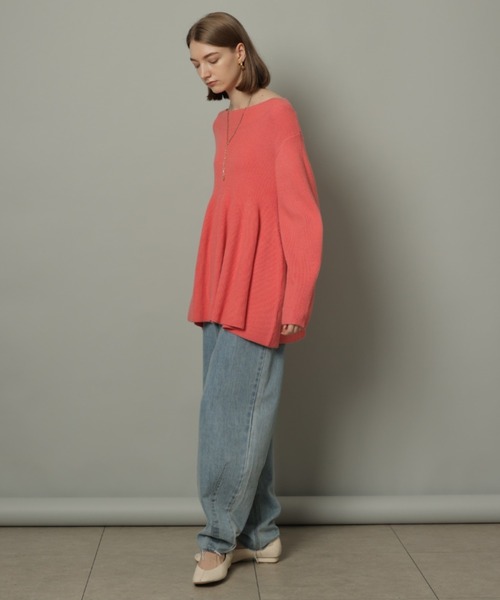 CADUNE（カデュネ）の「オフショルペプラムニット（ニット/セーター