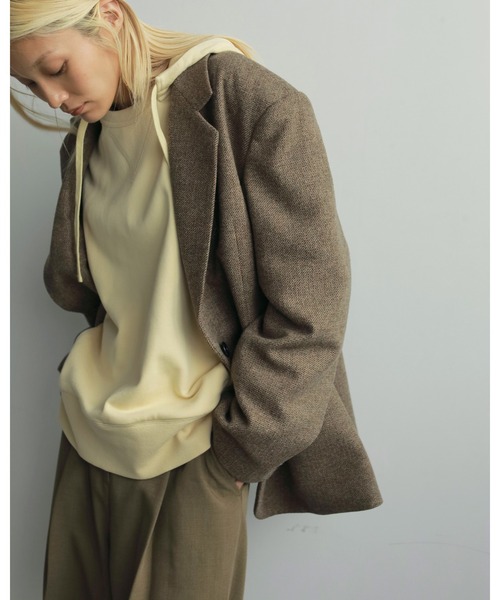 Herringbone Wool Jacket（テーラードジャケット）｜anuke（アンヌーク