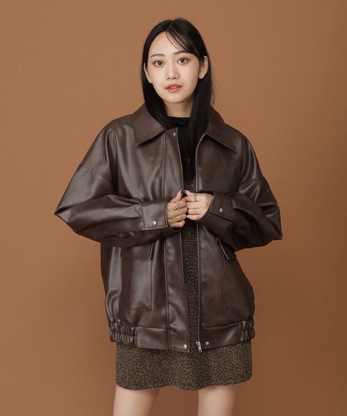 セール】3.3 Field Trip／ダブルポケットレザージャケット（ライダース