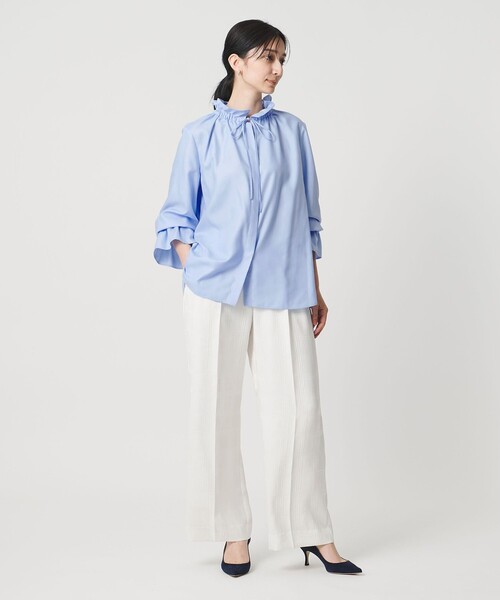 フリルカラー フレアスリーブ ブラウス（シャツ/ブラウス）｜UNITED