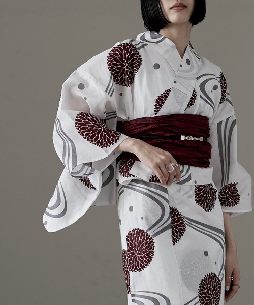 浴衣セット セパレート 着付けのいらない二部式浴衣＋帯 2点SET（浴衣