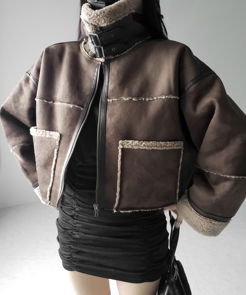 セール】【 スタンドカラーにできる2WAY 】B-3ショートボアフライト