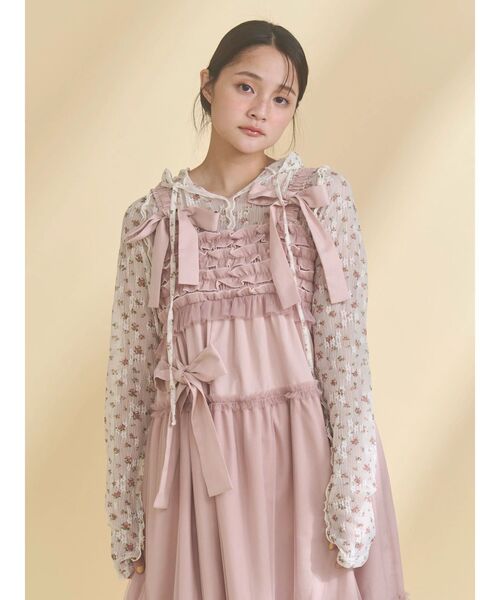 チュールリボンキャミワンピース（ワンピース）｜merry jenny（メリー