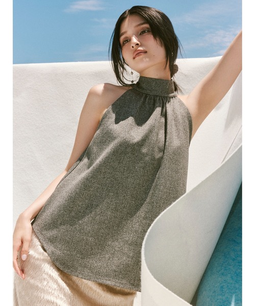 FRAY I.D（フレイアイディー）の「ホルターネックカットトップス（T