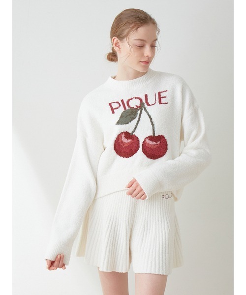 gelato pique（ジェラートピケ）の「チェリージャガードプルオーバー