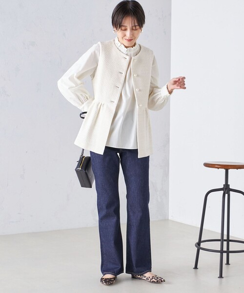 SHIPS（シップス）の「〈セレモニー対応可〉スラブ ツイード ジレ