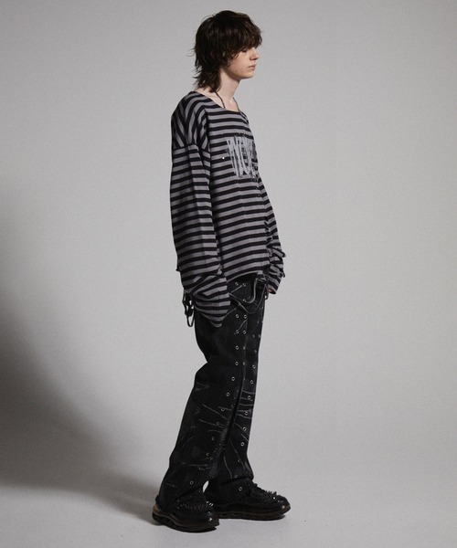 GRANCY】Crazy Design Skinny Flare Denim Pants / クレイジーデザイン