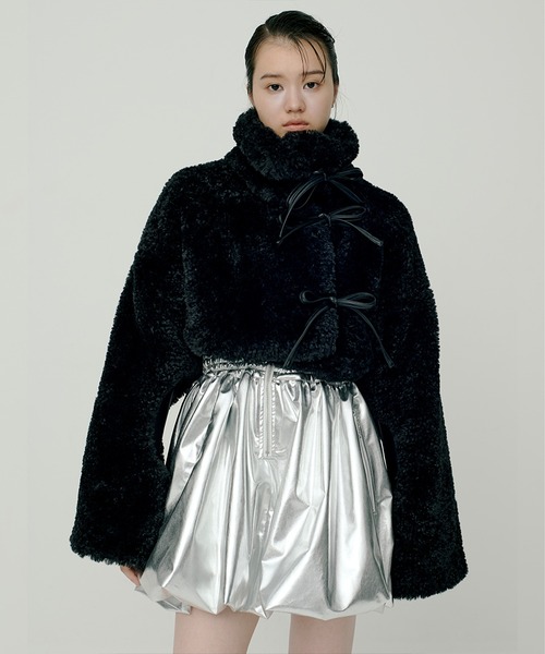 SORIN（ソリン ）の「Synthetic Fur Lace-up Cardigan（その他アウター