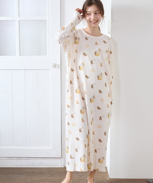gelato pique（ジェラートピケ）の「はちみつベア柄ワンピース（ルーム