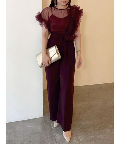 セール】【WEB限定】LADYチュールドッキングコンビネゾン（パンツ