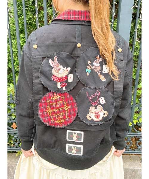 PINK HOUSE（ピンクハウス）の「ミミ・モザ・ラビット刺繍ブルゾン