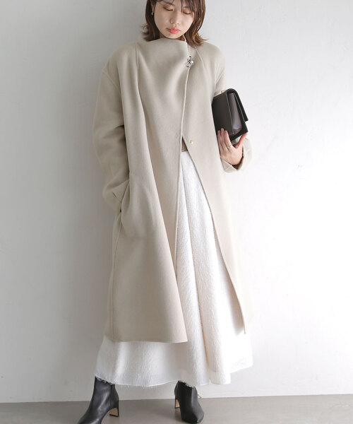 La TOTALITE（ラトータリテ）の「リバーハイネックロングコート