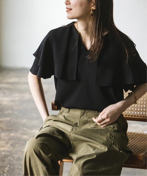 Noble（ノーブル）の「○《追加》ケープフリルブラウス 2（シャツ