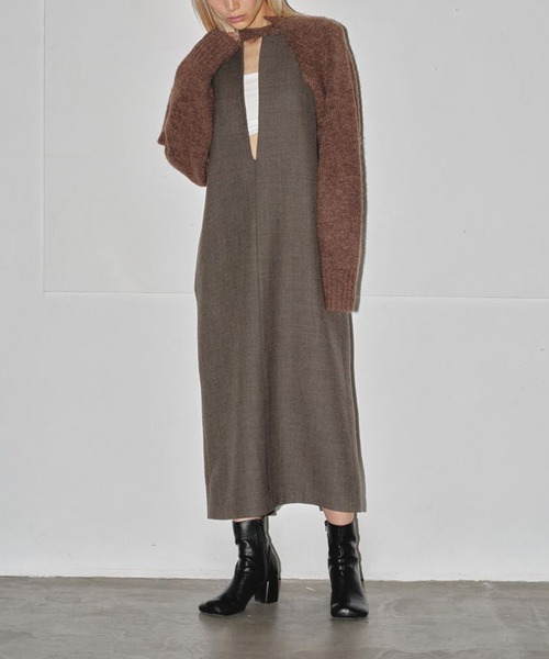 セール】【TODAYFUL/トゥデイフル】Doubleface Wool Keyneck Dress