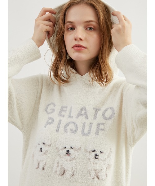 gelato pique（ジェラートピケ）の「モチーフジャガードフード付き