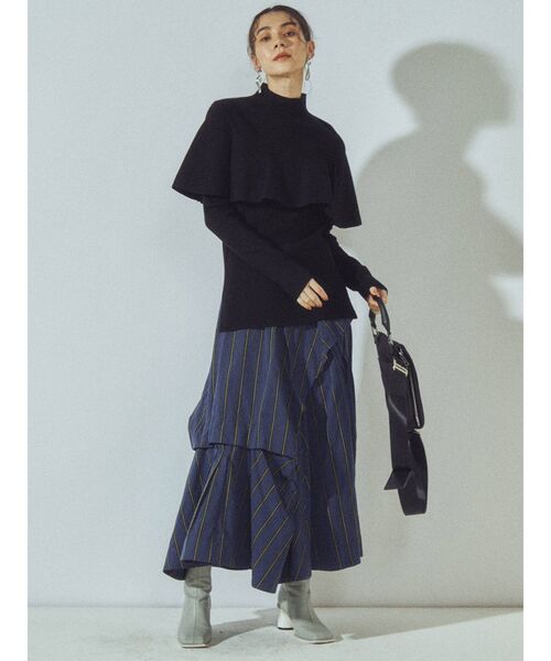 UN3D.（アンスリード）の「ケープライクニットトップ（ニット/セーター