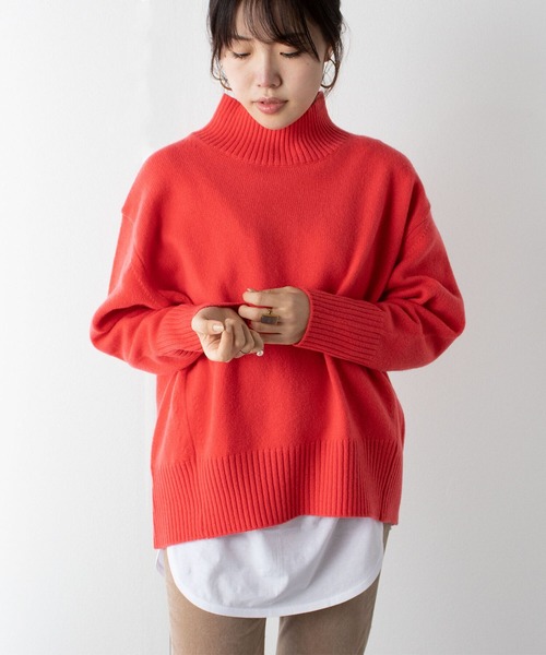 NOLLEY'S（ノーリーズ）の「ラムカシミヤハイネックプルオーバーニット