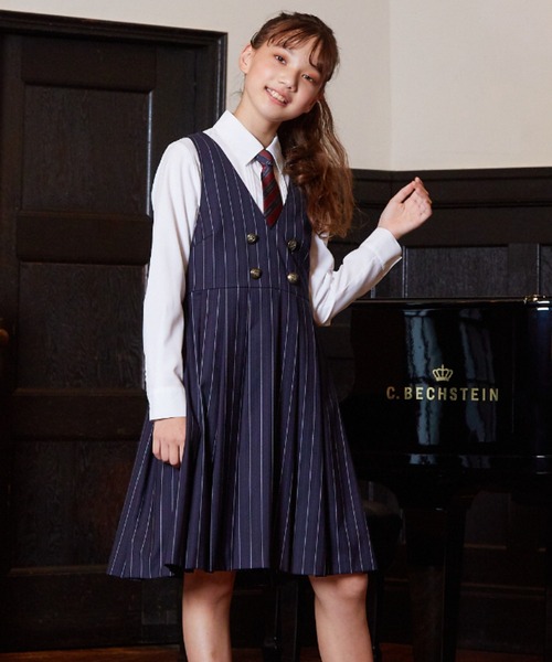 ELLE en noir（エルアンノアール）の「プレッピージャンパースカート