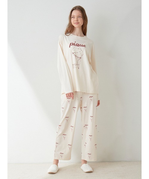 gelato pique（ジェラートピケ）の「【UNISEX】総柄ロングパンツ