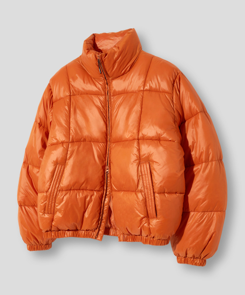 セール】グロッシーデュースダウンジャケット-オレンジ（ダウン