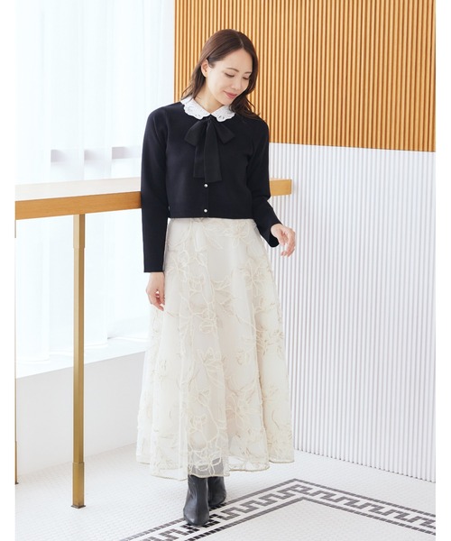 セール】ブラッシュドエンブロイダリースカート（スカート）｜CELFORD