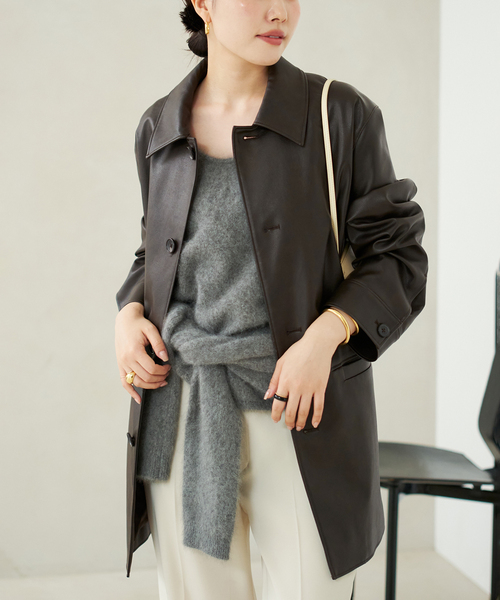 セール】Leather Like Car コート（その他アウター）｜Plage