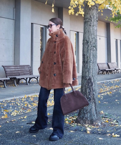 LAULEN（ローレン）の「B3 boa jacket /スタンドカラーボアミドル