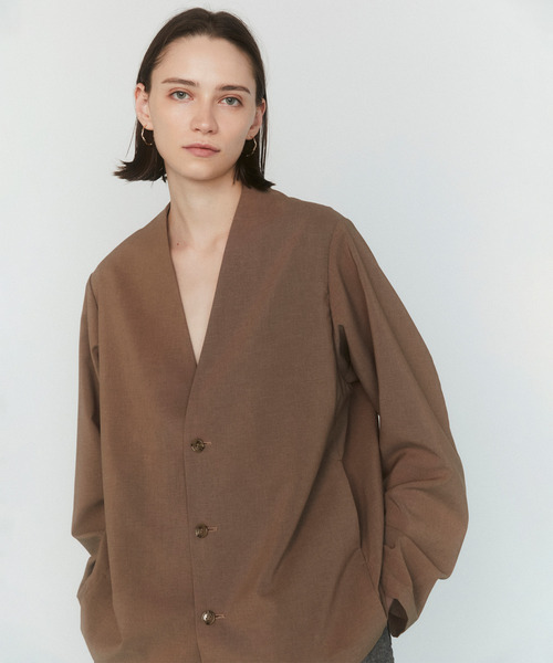 VICTIM ヴィクティム / NO COLLAR JACKET セットアップノーカラー