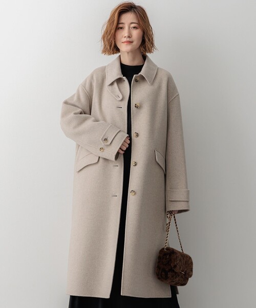 MANTECOPureリバー ロングコート（ステンカラーコート）｜23区 L