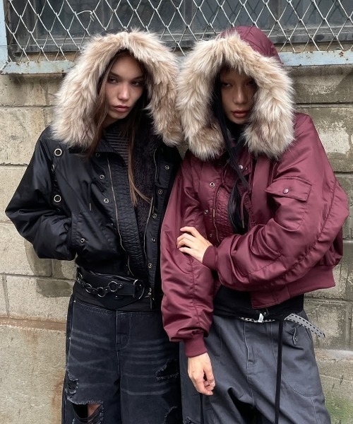 A'GEM/9 × .kom 『FANCY CLUB/ファンシークラブ』 EYELET FUR MA-1