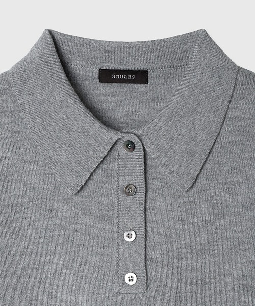 ウールニットポロシャツ（ポロシャツ）｜anuans（アニュアンス）の