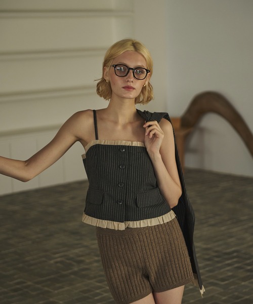 loin nuit（ロワンニュイ）の「frill layered design bustier / フリル