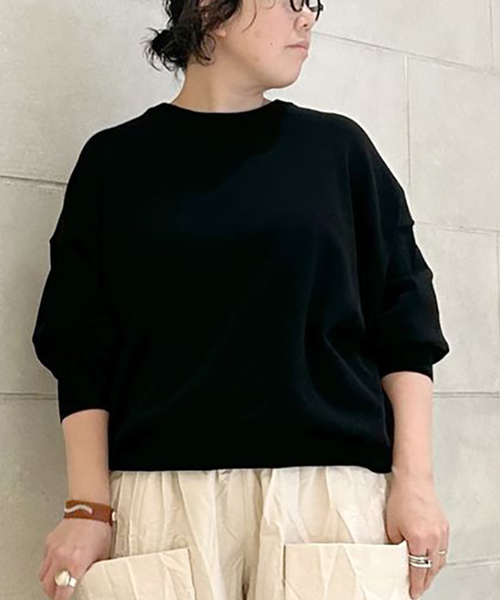 ハイツイストテンジク クルーネックプルオーバー（ニット/セーター