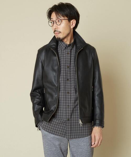 MEN'S MELROSE（メンズメルローズ）の「ラムレザーライダース