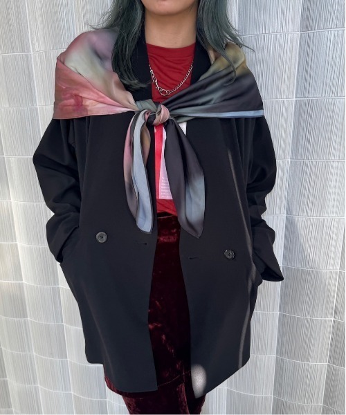 SMOKE FLOWER SCARF JACKET（テーラードジャケット）｜Ameri（アメリ