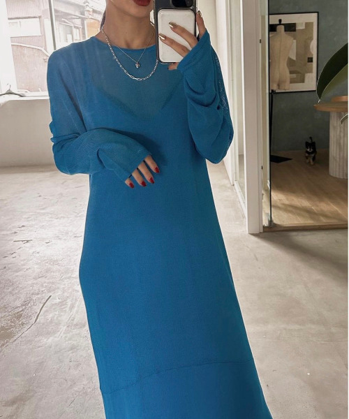 Ameri（アメリ）の「MERMAID LONG KNIT DRESS（ワンピース）」 - WEAR