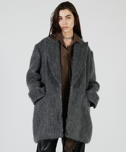 セール】モヘアシャギーテーラードコート / Mohair Shaggy Tailored