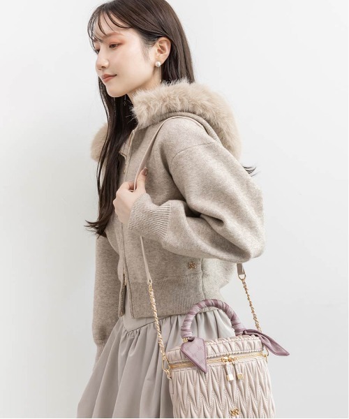 2WAY フェイクファーニットパーカー（パーカー）｜RANDA（ランダ）の